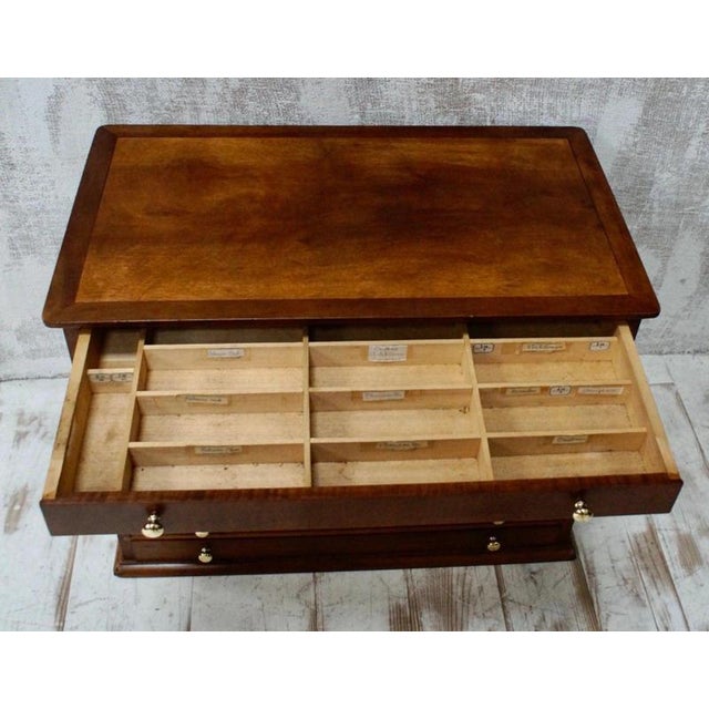 Antique French Apothecary Drawer Cabinet, 1900 For Sale - Image 10 of 11