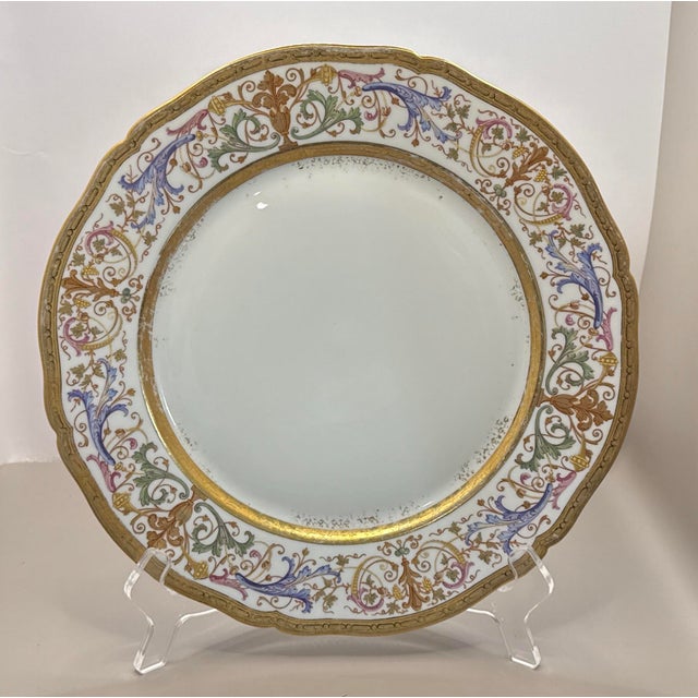 Antique French Le Rosey Dinner Plates, 1890, Set of 5 For Sale - Image 4 of 14