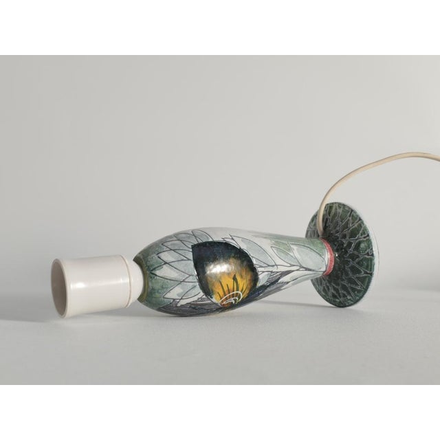 Scandinavian Modern Ceramic Butterfly Motif Table Lamp by Tilgmans, 1955 For Sale - Image 11 of 15
