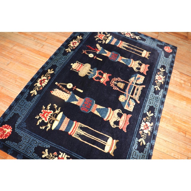 Antique Chinese Peking Rug - 4'5" x 6'8" For Sale In New York - Image 6 of 11