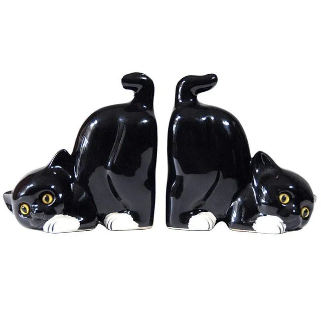Ceramic Cats Bookends, 1950s, Set of 2 For Sale - Image 9 of 9