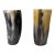 Pair of Rustic European Horn Vases For Sale