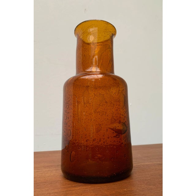 Mid-Century Handmade Glass Vase For Sale - Image 6 of 18