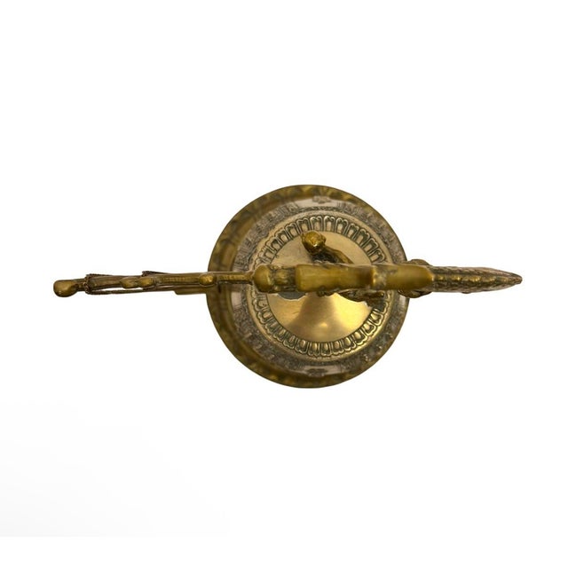 Vintage Asian Temple Dragon Bronze Bell on Stand Hammer Pendulum Rare. For Sale - Image 9 of 11