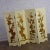 Hollywood Regency to Art Deco Folding Screen Four Panel Painted Off White With Floral Embossed Design For Sale - Image 9 of 13