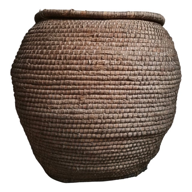 Antique French Grain Basket, 1890s For Sale