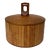 Teak and Bamboo Dansk Double Ring Round Ice Bucket Quistgaard, 1960s Mid Century For Sale