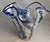 Vintage MCM Paul Bendzunas Signed 7" Studio Hand Blown Art Glass Blue Handkerchief Vase For Sale - Image 4 of 6