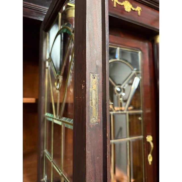 Large 19th Century Empire Mahogany Display Bookcase, 1890s For Sale - Image 4 of 8