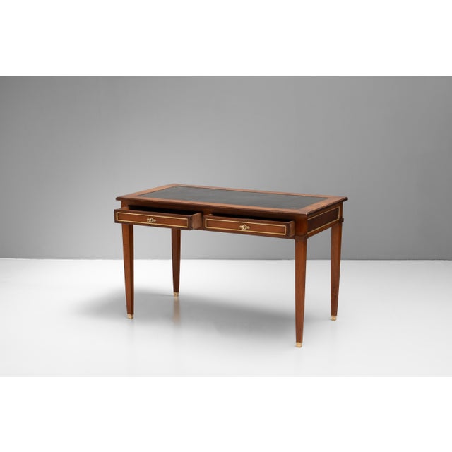 Antique Writing Table in Walnut, 1920s For Sale - Image 4 of 10