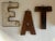 White Vintage Wood Letters Sign "Eat" - 3 Pieces For Sale - Image 8 of 8