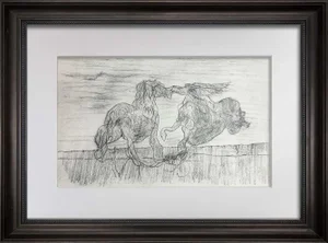 Max Ernst Lithograph Limited Ed. No. 184 "Stallion and Bride of the Wind"