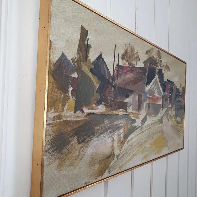 Adrian Van Arkel, Modernist Houses, 1960s, Oil on Canvas For Sale - Image 12 of 18