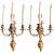 A pair of large late 19th century three light sconces, with an abundance of cast and gilt bronze classical detail. Fine...