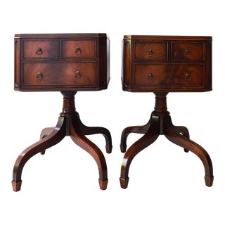 Pair of British Mid Century Modern Bedside Tables / MCM Nightstands / End Tables For Sale