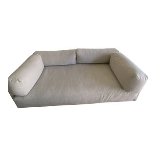 Blue Dot 82” Sunday Sofa in Sanford Linen For Sale