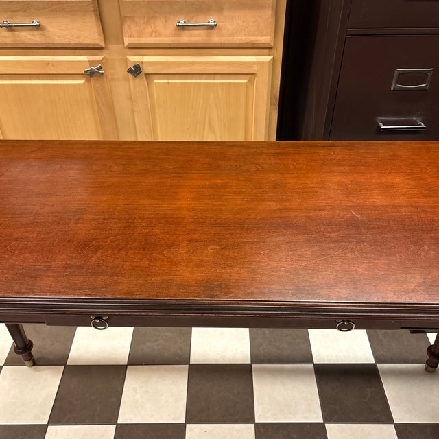 Ethan Allen Ethan Allen British Classics Console/Folding Dining Table For Sale - Image 4 of 11