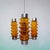 Tall Mid-Century Modern Chandelier in Amber Brown Glass and Chrome, 1970s For Sale - Image 10 of 10