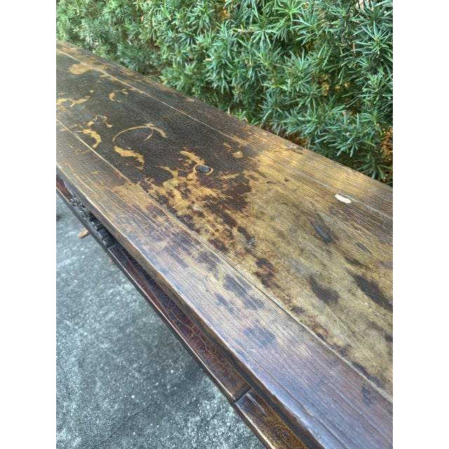 Long Old Asian Console Table For Sale - Image 9 of 11