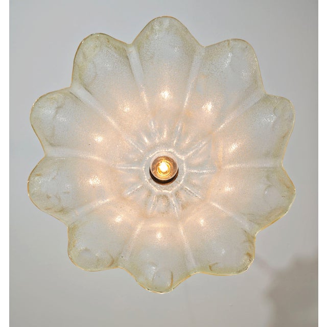 Mid-Century Modern Murano Glass and Brass Pendant Lamp, Italy, 1960s For Sale - Image 9 of 18