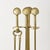 Incredible vintage brass fireplace tool set featuring matching scallop shell handles and shell base on the stand. This...
