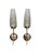 Pair of French mid-century wall lights, 1960s Featuring an iconic "tulip"silhouette, diamond-point glass and minimalist...