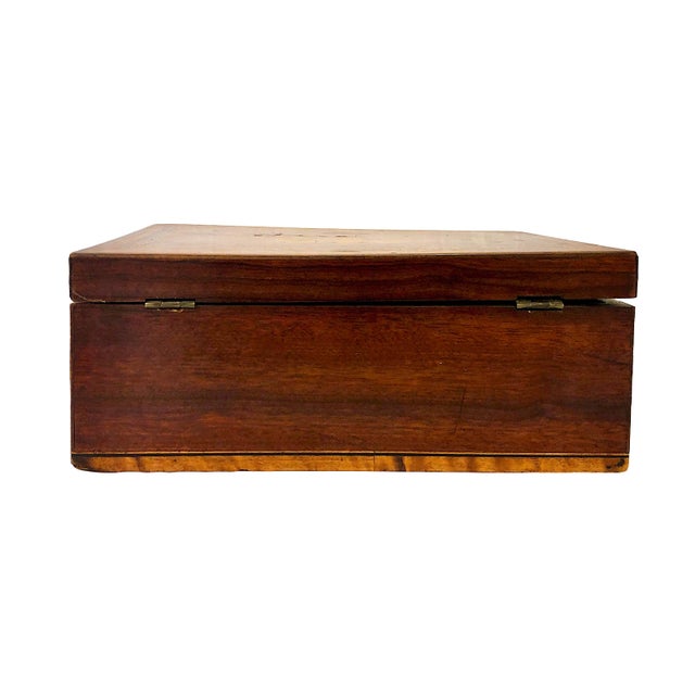Mid 19th Century Mid 19th-Century American Eagle Inlaid Document Box With Inset Tray For Sale - Image 5 of 11