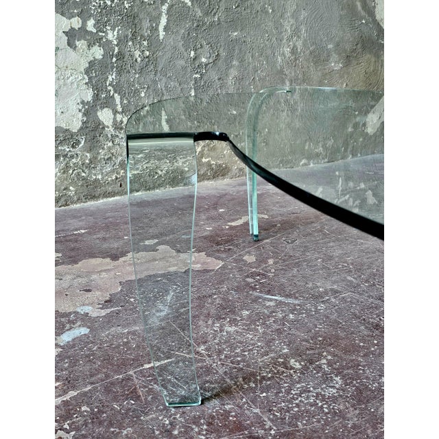 Glass Coffee Table from Fiam, 1980s For Sale - Image 10 of 11