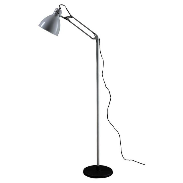 Industrial White Arma Adjustable Floor Lamp from Metalarte, Spain, 1970s For Sale - Image 11 of 11