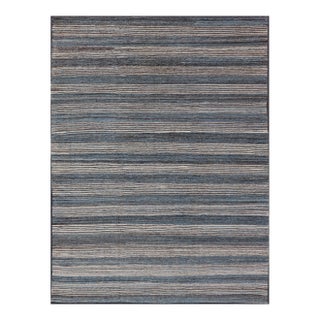 Modern Afghan Kilim Rug by Keivan Woven Arts, Handwoven Wool, Blue 9'0 X 12'2 For Sale