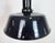 1950s Industrial Black Enamel Factory Lamp with Porcelain Top, 1950s For Sale - Image 5 of 18