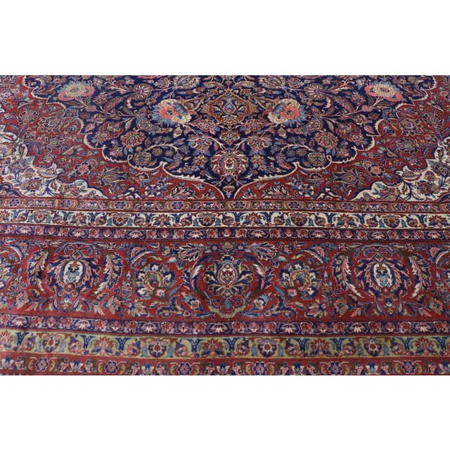 Antique Persian Qazvin Rug - 12'02 X 19'00 For Sale - Image 4 of 9