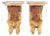 Faux Marble Carved Giltwood Cherub Wall Shelves, 2 For Sale