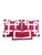 Contemporary Dark Pink Basket Woven White Ribbon Embellished Pillow Cover For Sale - Image 3 of 6
