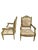 1970s 1950s Pair of Louis XVI–Style Giltwood Armchairs With 22k Gold Leaf For Sale - Image 5 of 14