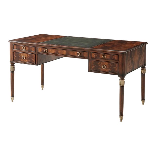 French Leather Top Desk For Sale