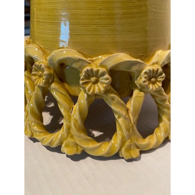 Vintage Italian Art Pottery Vase/Jardiniere For Sale - Image 9 of 10