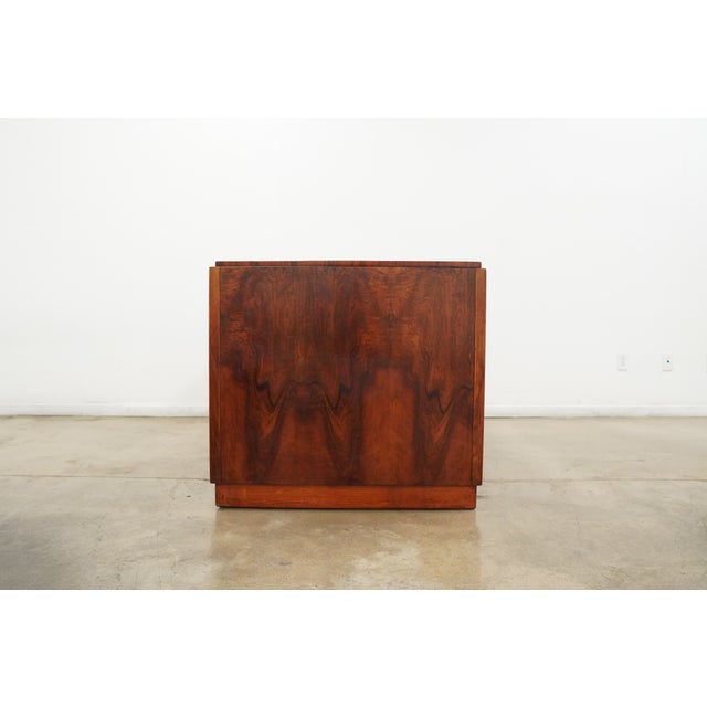 Vintage Art Deco Waterfall Desk & Barrel Back Chair (Set of 2) For Sale - Image 9 of 18