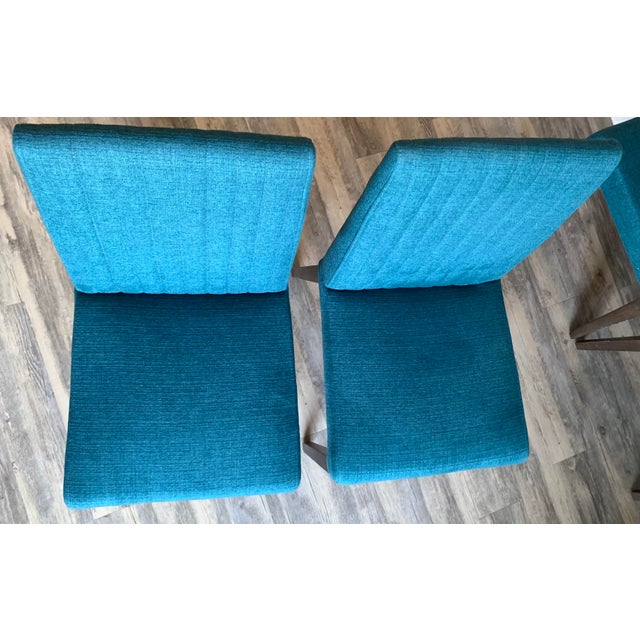 Modern Channel Tufted Dining Side Chairs, Set of 4 For Sale In Los Angeles - Image 6 of 15