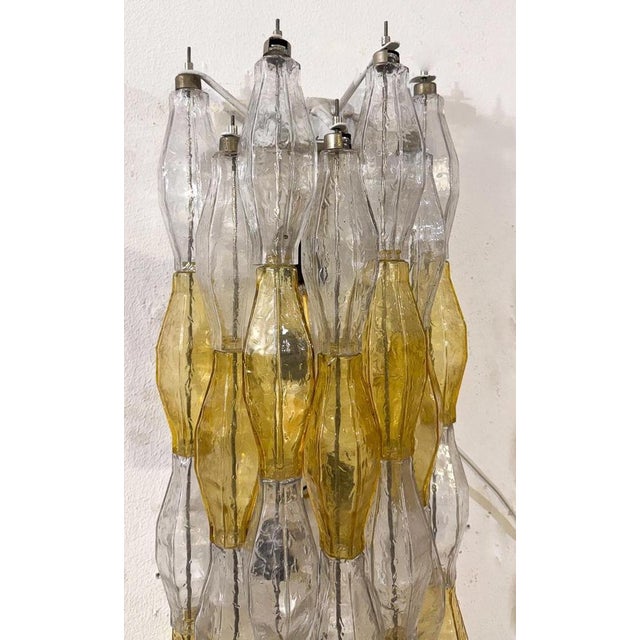 Carlo Scarpa Murano Glass Polyhedral Wall Sconces by Carlo Scarpa for Venini, 1960s, Set of 2 For Sale - Image 4 of 7