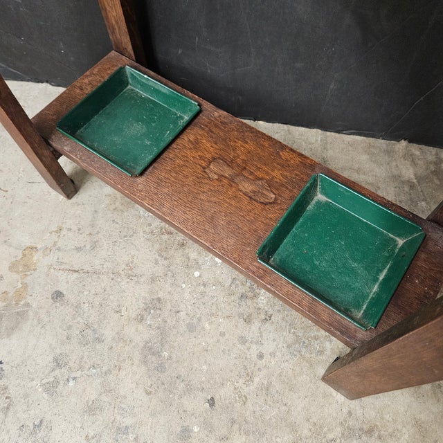 Early 20th Century Oak Arts and Crafts Hallstand With Mirror For Sale In Atlanta - Image 6 of 9