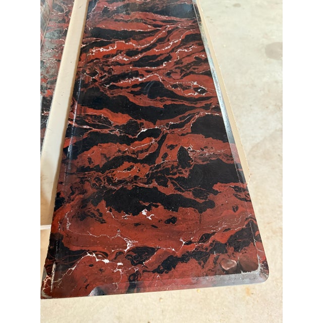 Early 19th Century Antique Neoclassical Marble Fireplace Mantel Surround c.1818 Red & Black Stone Architectural Salvage For Sale - Image 5 of 17