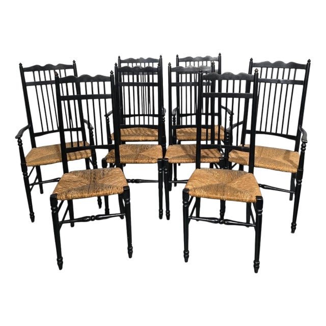 Arts and Crafts Dining Chairs, Set of 8 For Sale
