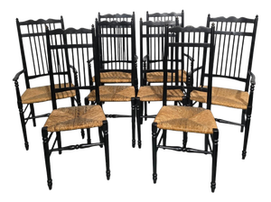 Arts and Crafts Dining Chairs, Set of 8