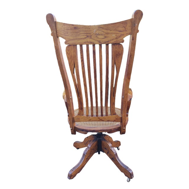 Antique Victorian Rolling Swivel Desk Armchair Chairish