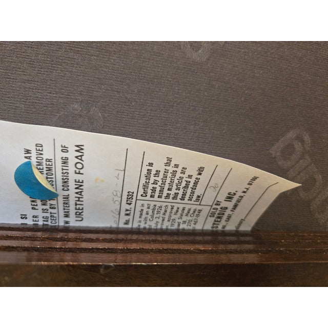 American Stendig Davis Allen Andover Chairs With Maroon Striped Upholstery - A Pair For Sale - Image 3 of 8