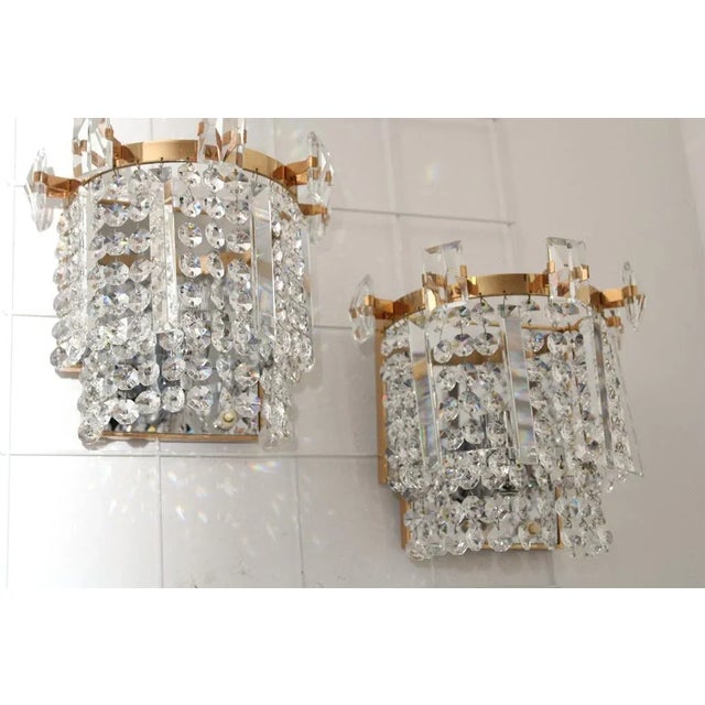 Lead Crystal Wall Lights from Maderna, 1960s, Set of 2 For Sale - Image 6 of 9