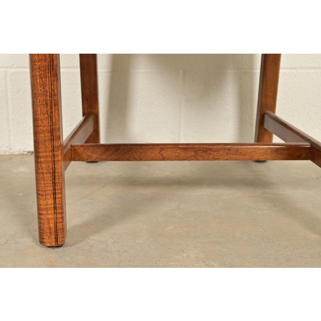 Thomasville Mid-Century Hollywood Regency Chinoiserie Carved Walnut Dining Chairs, Set of Four For Sale - Image 9 of 13