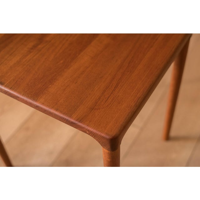 Danish Modern Solid Teak Set of Nesting End Tables by h.w. Klein for Bramin For Sale - Image 13 of 17