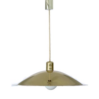 Large Scandinavian Pendant Light in Brass For Sale